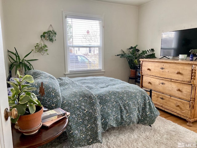 bedroom featuring wood finished floors