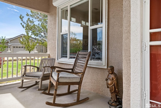 exterior space with a porch