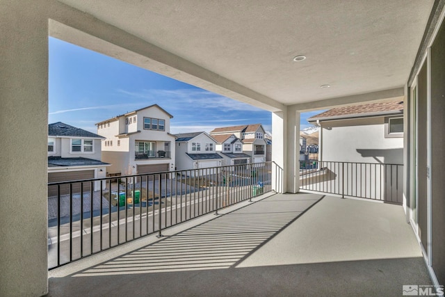 balcony featuring a residential view