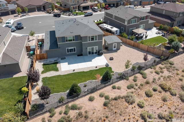 bird's eye view featuring a residential view