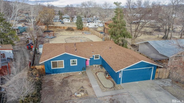 bird's eye view featuring a residential view