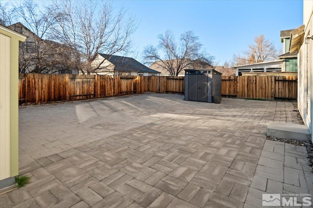 view of patio with a fenced backyard