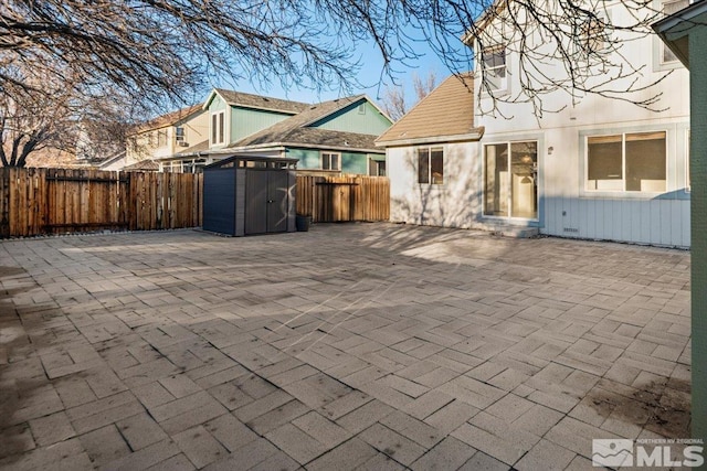 view of patio with a fenced backyard