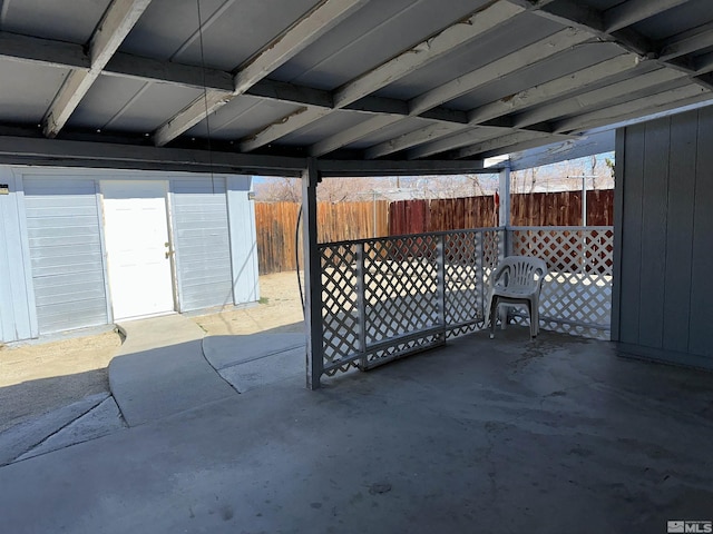 view of patio / terrace with a fenced backyard