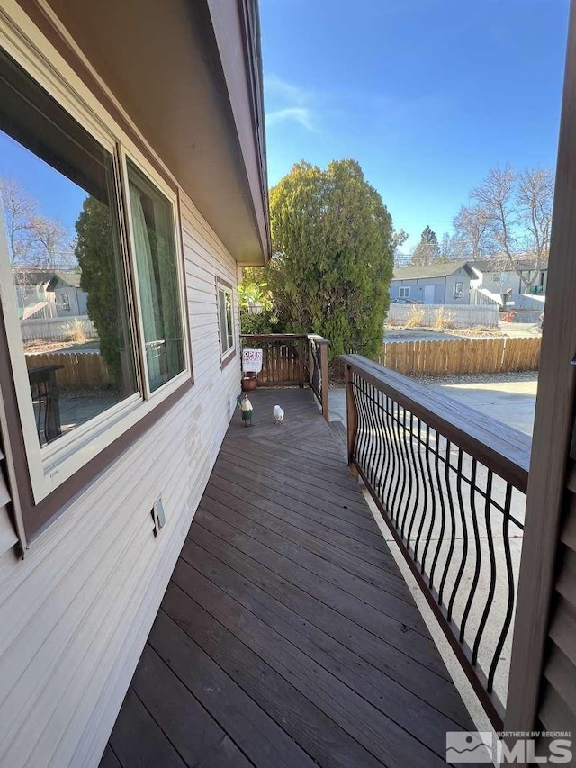 deck featuring a residential view