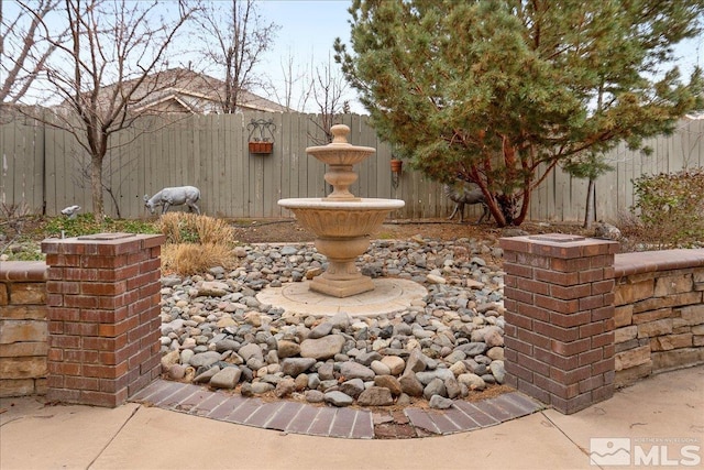 view of patio with a fenced backyard