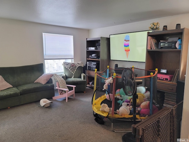 game room featuring carpet