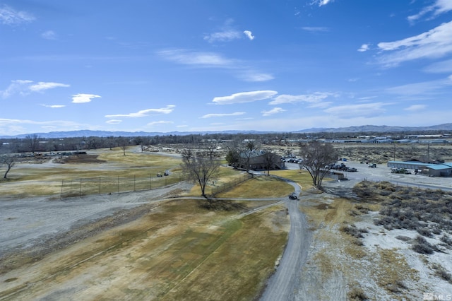 aerial view with a mountain view and a rural view