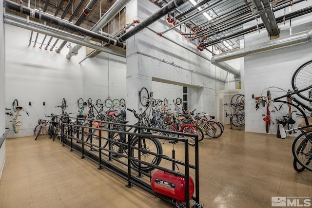 garage with bike storage