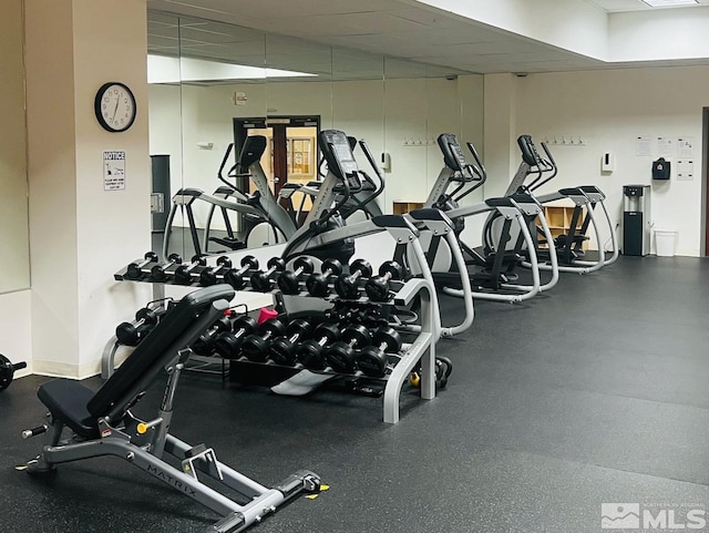 gym with baseboards