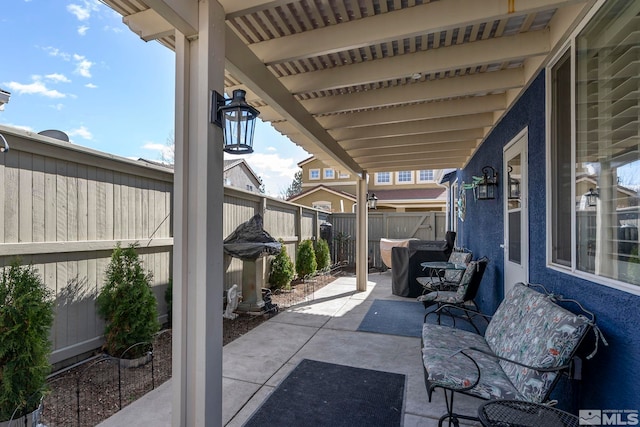 view of patio / terrace featuring a fenced backyard