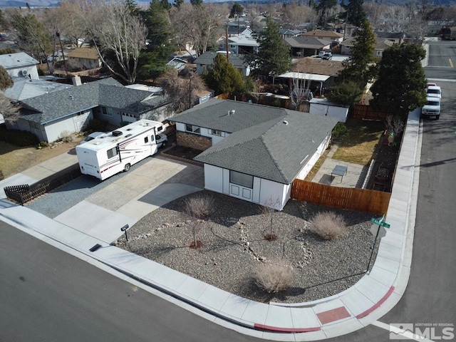 drone / aerial view featuring a residential view