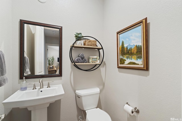 bathroom featuring toilet and a sink