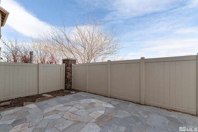 view of patio / terrace with a fenced backyard