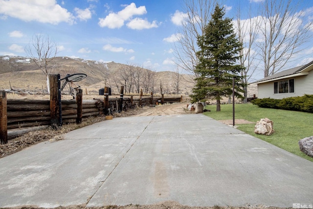 exterior space with a mountain view