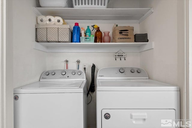 laundry area featuring laundry area and separate washer and dryer