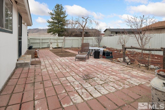 view of patio / terrace featuring a fenced backyard