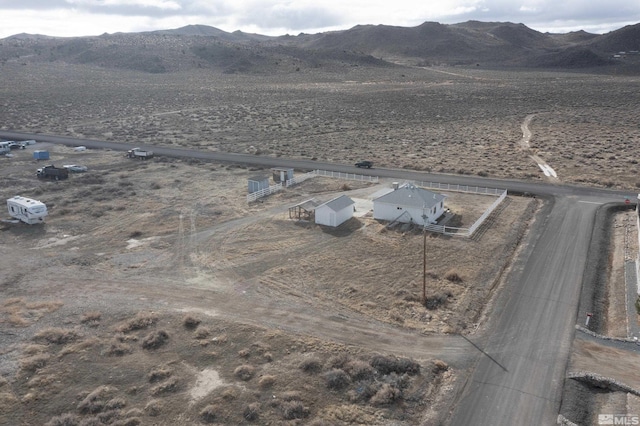 drone / aerial view with a rural view and a mountain view