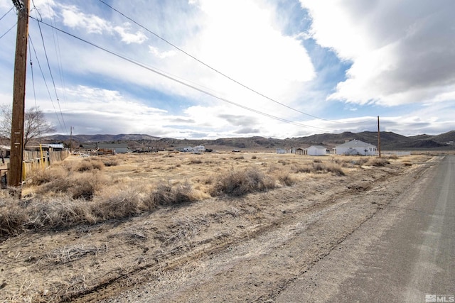 view of street featuring a mountain view