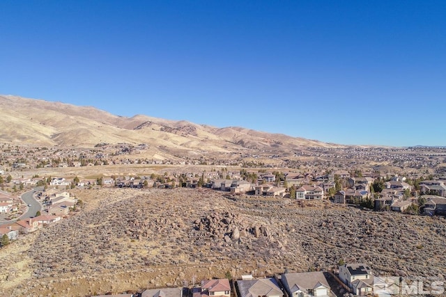 view of mountain feature featuring a residential view