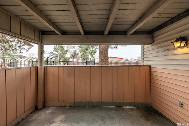 view of patio with fence