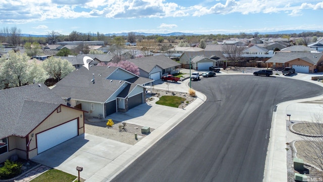 bird's eye view with a residential view