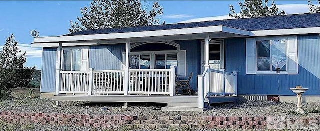 exterior space with covered porch