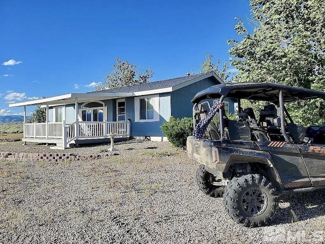 manufactured / mobile home with covered porch