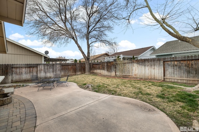 view of patio / terrace with a fenced backyard