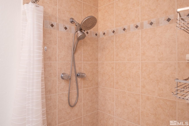 room details featuring tiled shower