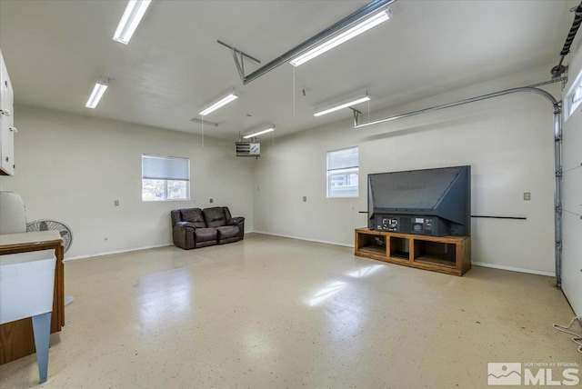 garage with baseboards