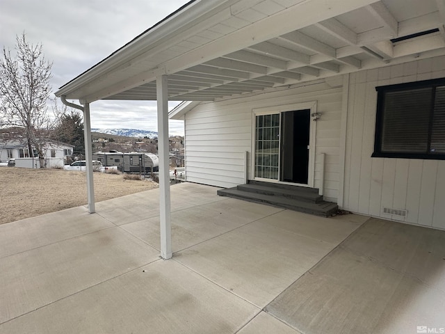 view of patio with entry steps