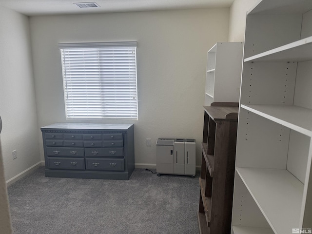 interior space featuring carpet flooring and visible vents