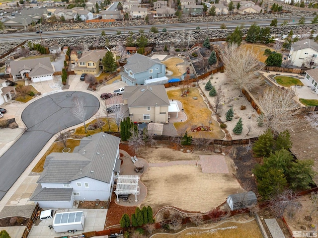 drone / aerial view featuring a residential view