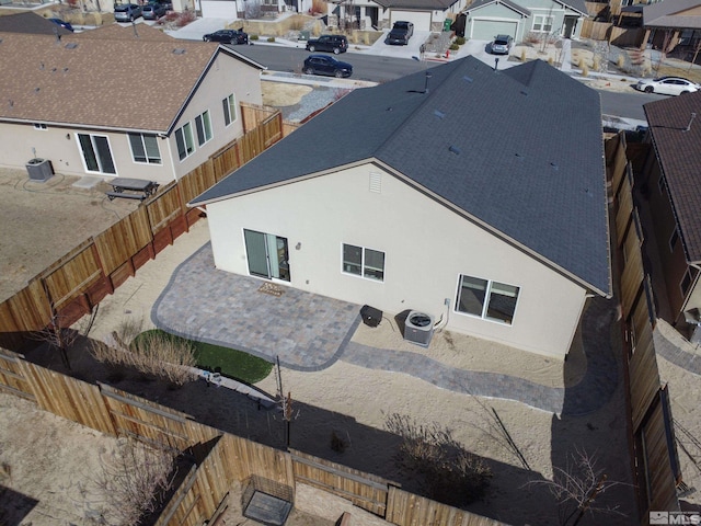 bird's eye view with a residential view