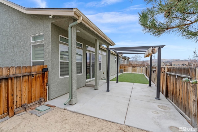 view of patio / terrace featuring a fenced backyard