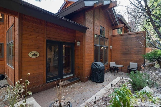 rear view of house with a patio