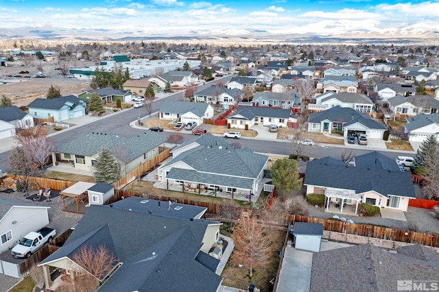 bird's eye view with a residential view