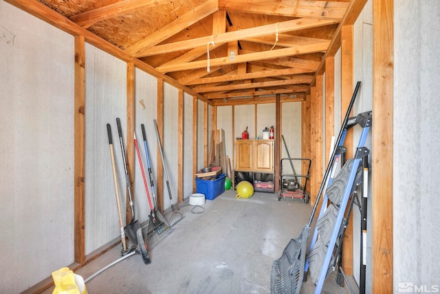 storage area featuring a garage