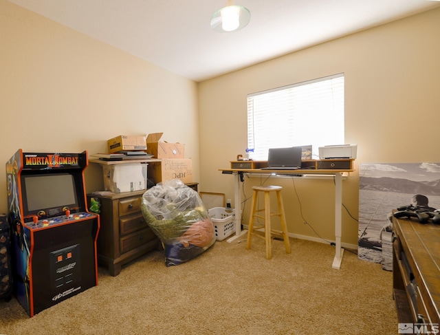 office area with carpet