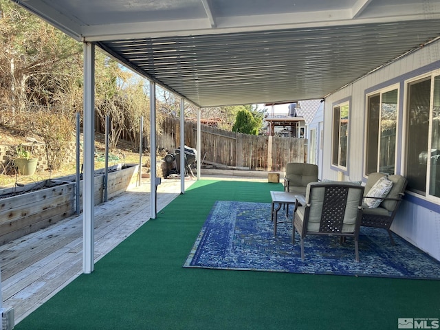 view of patio / terrace with fence