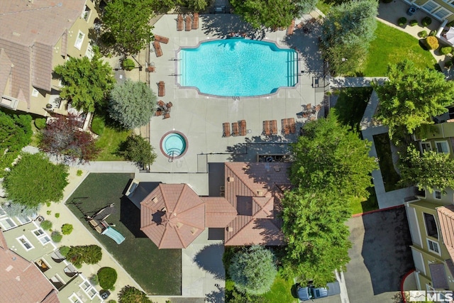 birds eye view of property