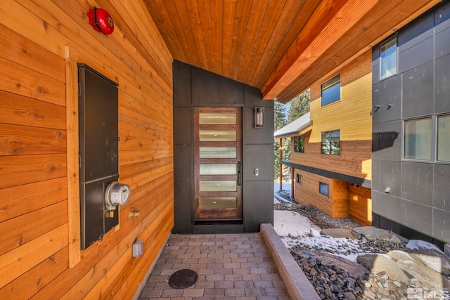 view of doorway to property