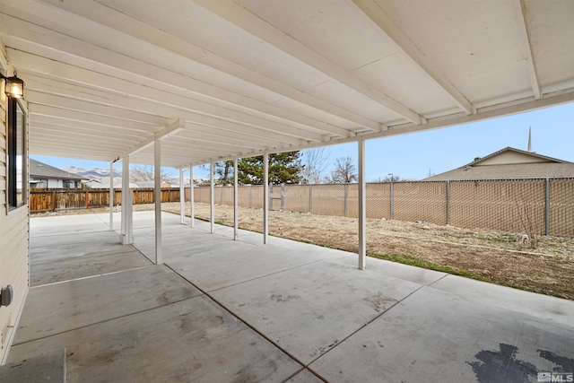 view of patio with a fenced backyard