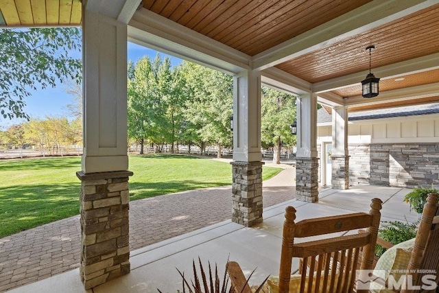 view of patio / terrace featuring a porch