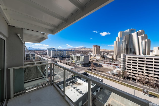 balcony with a city view