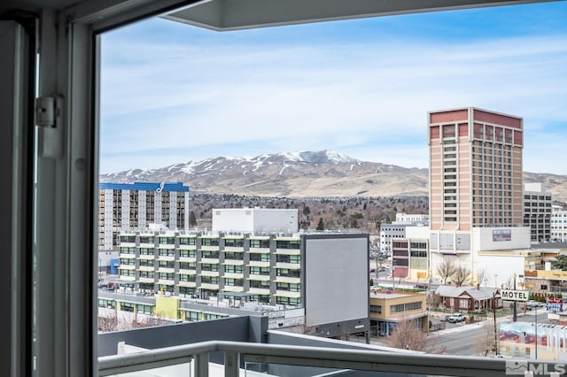 view of city with a mountain view