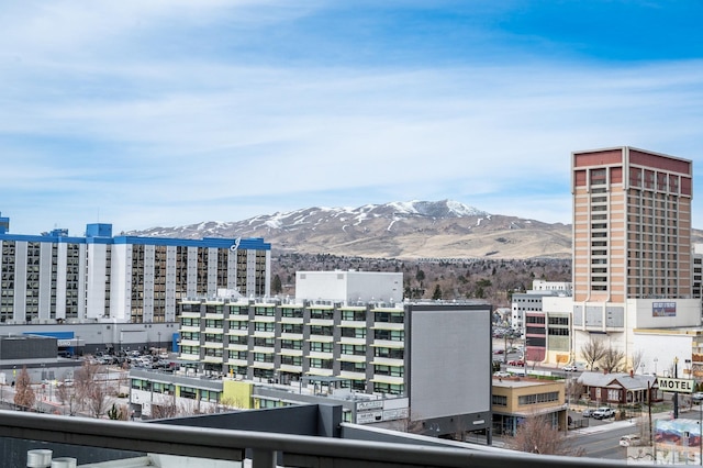 view of city featuring a mountain view