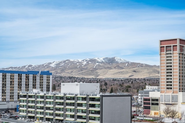 city view with a mountain view