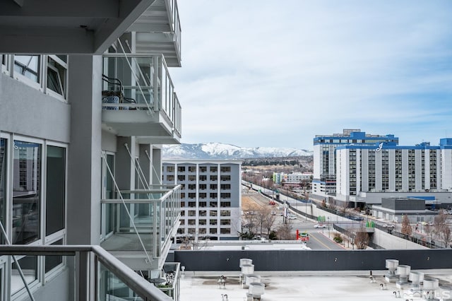 exterior space with a mountain view